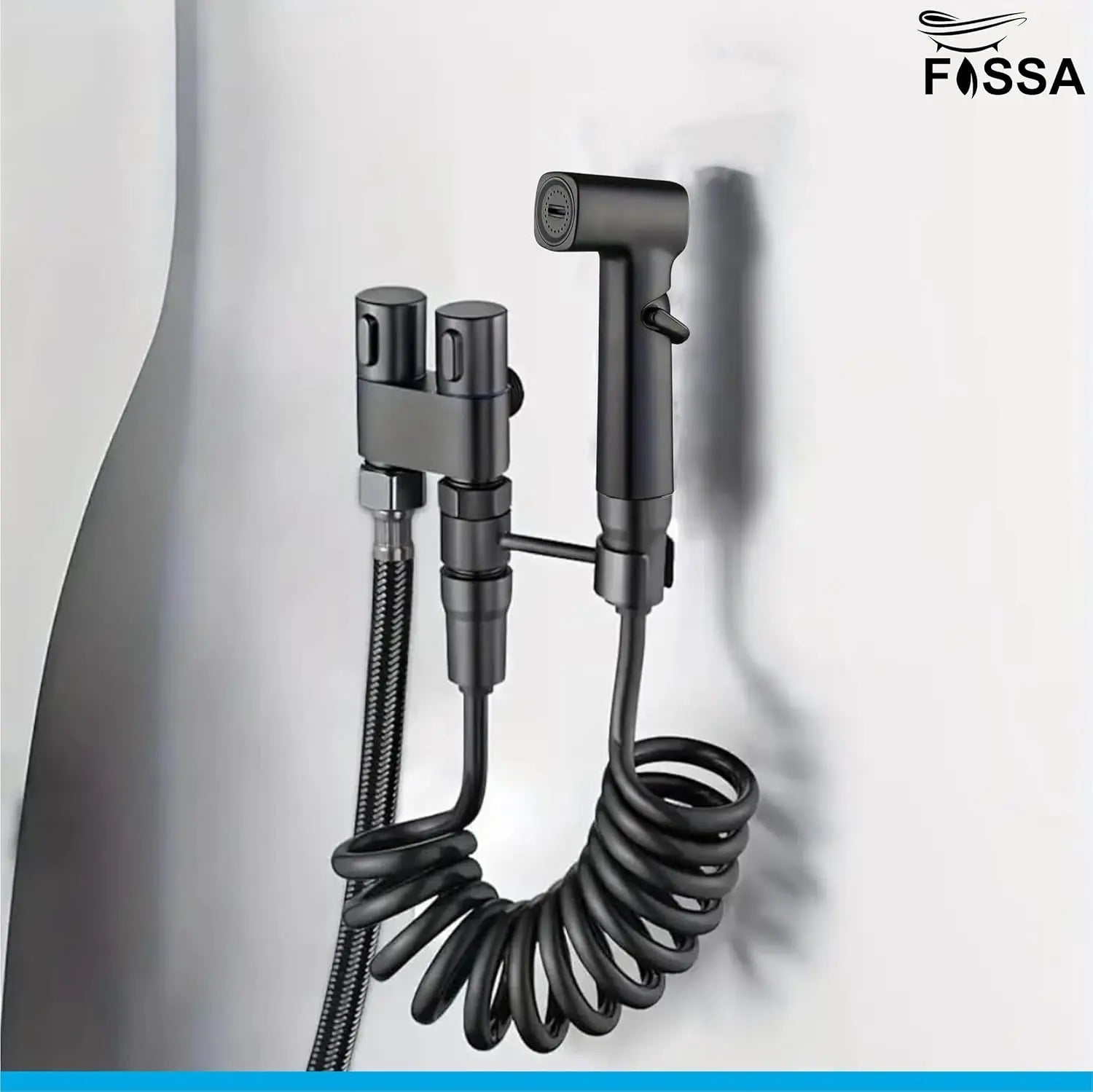 Fossa Premium Bathroom Jet Spray Set Shower Faucet with Ultra - Flexible Hose, Handheld Bidet Sprayer for Toilet Cleaning, Leakproof Bathroom Health Faucet (Black) - Fossa Home