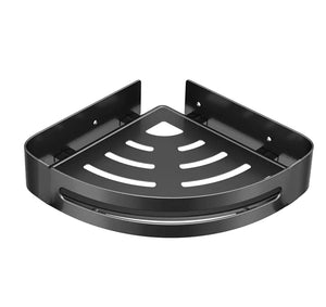 Caddy Stainless Steel Wall Storage Corner Shelf (Black) - Fossa Home