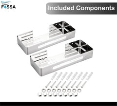 FOSSA Premium Stainless Steel Bathroom Shelf/Kitchen Shelf/Bathroom Shelf and Rack/Wall Storage Shelf/Bathroom Accessories (Silver) 2 Set - Fossa Home