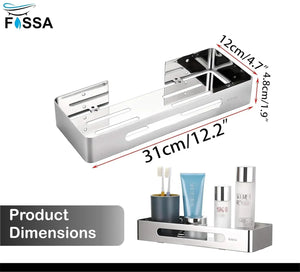 Square Stainless Steel Wall Storage Shelf (Silver) - Fossa Home