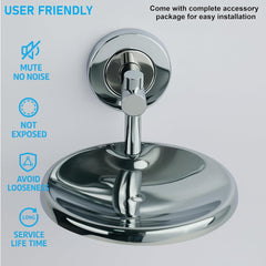 Fossa Rainbow Stainless Steel Round Soap Holder for Bathroom, Soap Stand, Bathroom Accessories Matte Finish (Silver) - Fossa Home