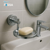 Fossa Rainbow Stainless Steel Round Soap Holder for Bathroom, Soap Stand, Bathroom Accessories Matte Finish (Silver) - Fossa Home