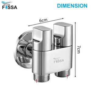 fossa diverter laundry faucet, dual outlet washing machine tap, triangular adapter bathroom fitting, stainless steel faucet, chrome silver laundry tap, washing machine diverter valve, shower and bidet faucet, bathroom fittings faucet