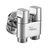 fossa diverter laundry faucet, dual outlet washing machine tap, triangular adapter bathroom fitting, stainless steel faucet, chrome silver laundry tap, washing machine diverter valve, shower and bidet faucet, bathroom fittings faucet