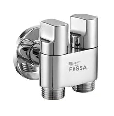 fossa diverter laundry faucet, dual outlet washing machine tap, triangular adapter bathroom fitting, stainless steel faucet, chrome silver laundry tap, washing machine diverter valve, shower and bidet faucet, bathroom fittings faucet