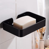 Fossa Soap Dish Premium Stainless Steel Wall Mounted Soap Holder for Bathroom, Soap Stand, Bathroom Accessories Matte Finish (Black) (Pack of 1) - Fossa Home