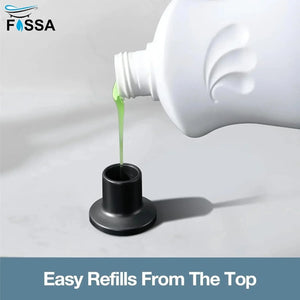 Fossa Soap Dispenser for Kitchen Sink ABS Plastic Built in Sink Soap Dispenser with Refillable Bottle 300ml Capacity Brushed Nickel (Black) - Fossa Home