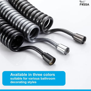 Flexible Spring Shower Hose Pipe - 1 Meter Black - Fossa Home