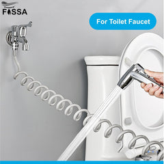 Fossa Spring Flexible Shower Hose, 1 Meter Plastic Telescopic Shower Hose for Water Plumbing Toilet Bathroom Spiral Flexible Shower (Grey) - Fossa Home
