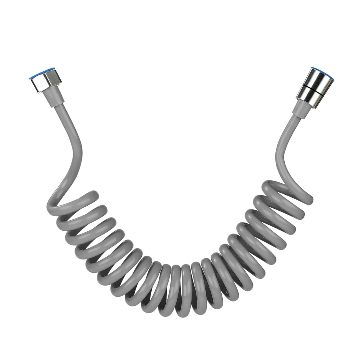 Fossa Spring Flexible Shower Hose, 1 Meter Plastic Telescopic Shower Hose for Water Plumbing Toilet Bathroom Spiral Flexible Shower (Grey) - Fossa Home