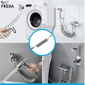 Flexible Spring Shower Hose Pipe - 1 Meter Grey - Fossa Home