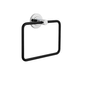 Square Stainless Steel Towel Ring Black-Silver - Fossa Home