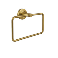Fossa Stainless Steel Square Towel Ring for Bathroom, Napkin Holder for Wash Basin, Napkin Holder Matte Finish (Gold) - Fossa Home