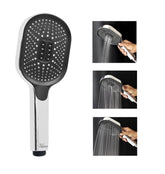 Fossa Thunder Black Luxury Handheld Shower Head with 3 Spray Setting Modes, Multi - Function, Large Hand Shower with Wall Hook and 1M SS Shower Tube,Handheld Shower for Bathroom Chrome Finish (Only Hand Shower ) - Fossa Home