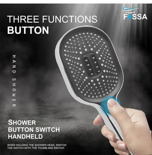 Thunder Black 3-Mode Luxury Handheld Shower Head Black chrome - Fossa Home