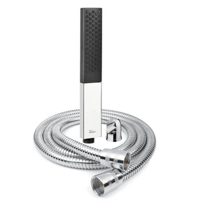 Fossa Vista Square ABS Hand - Held Shower with 1.5 Mtr Hose Pipe and Wall Hook for Bathroom, High Pressure Shower Set (Chrome Finish) - Fossa Home
