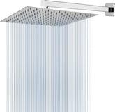 Ultra (12x12 Inches) 304- Grade Stainless Steel Chrome Finish Overhead Shower With Arm (24 Inch)