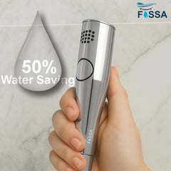Fossa Italian Health Faucet Bidet Sprayer for Toilet, Handheld Sprayer Cloth Diaper Sprayer Set - ABS (Chrome Finish) | (with 1 mtr Hose Pipe & Hook)