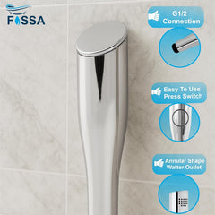 Fossa Italian Health Faucet Bidet Sprayer for Toilet, Handheld Sprayer Cloth Diaper Sprayer Set - ABS (Chrome Finish) | (with 1 mtr Hose Pipe & Hook)