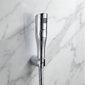 Italian Silver ABS Health Faucet with 1 Meter 304-Grade SS Hose Pipe & Hook - Fossa Home