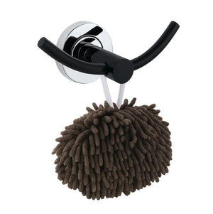 Wall Mounted Stainless Steel Towel & Robe Hook Chrome Finish (Black & Silver) - Fossa Home