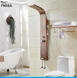 Smart Waterfall Shower Panel Set (Rose Gold) - Fossa Home