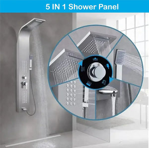 Smart Waterfall Shower Panel Set (Chrome) - Fossa Home