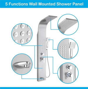Smart Waterfall Shower Panel Set (Chrome) - Fossa Home