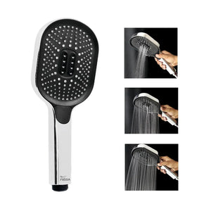 Thunder Black 3-Mode Luxury Handheld Shower Head Black chrome - Fossa Home