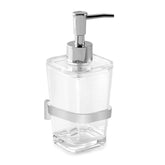 Fossa Unbreakable Clear Square Bathroom Soap Dispenser Crystal Clear Unbreakable| Sturdy and Elegant Construction Makes it Perfect for Kitchen or Bathroom | Shatter-Proof, Durable and Compact Design - Fossa Home