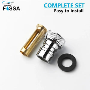 Fossa Washing Machine Tap Faucet Adapter Nozzle Silver Pack OF 1 - Fossa Home