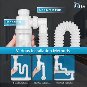 Simple to install with standard fittings, making it suitable for most sinks and plumbing systems.