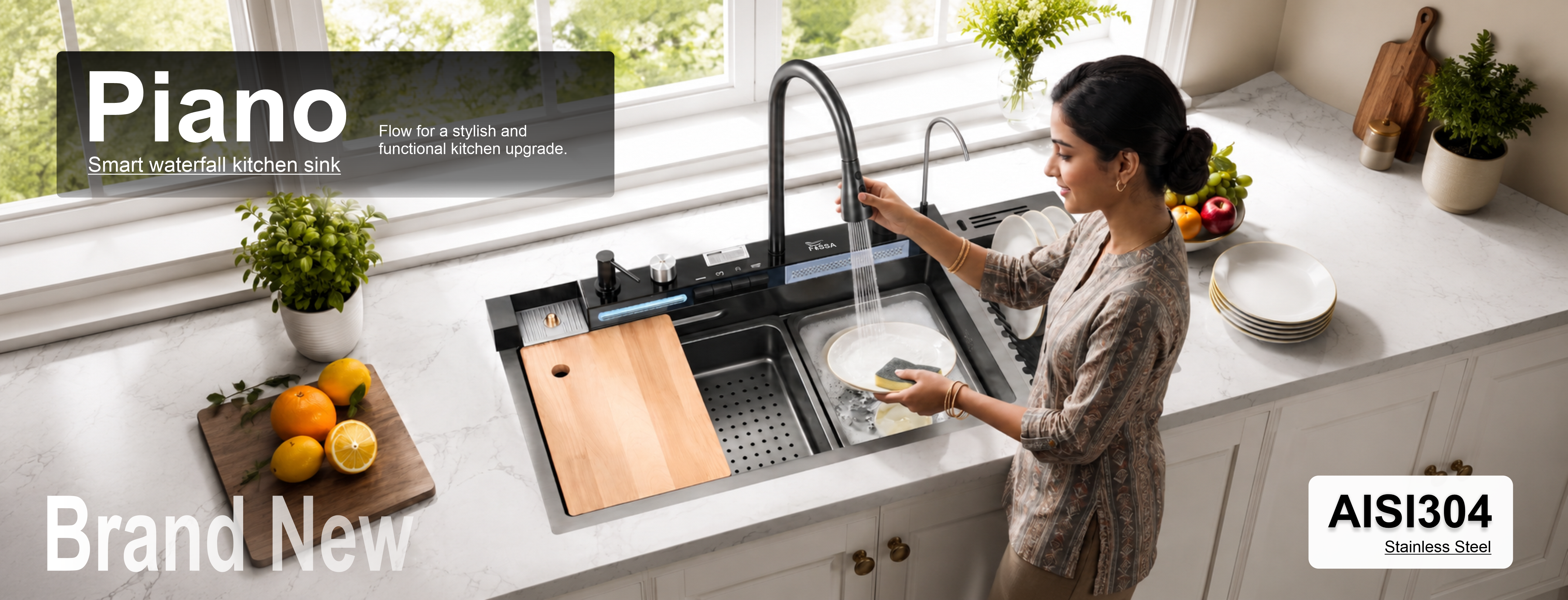 Coming Soon: Smart Waterfall Kitchen Sink for Modern Kitchens