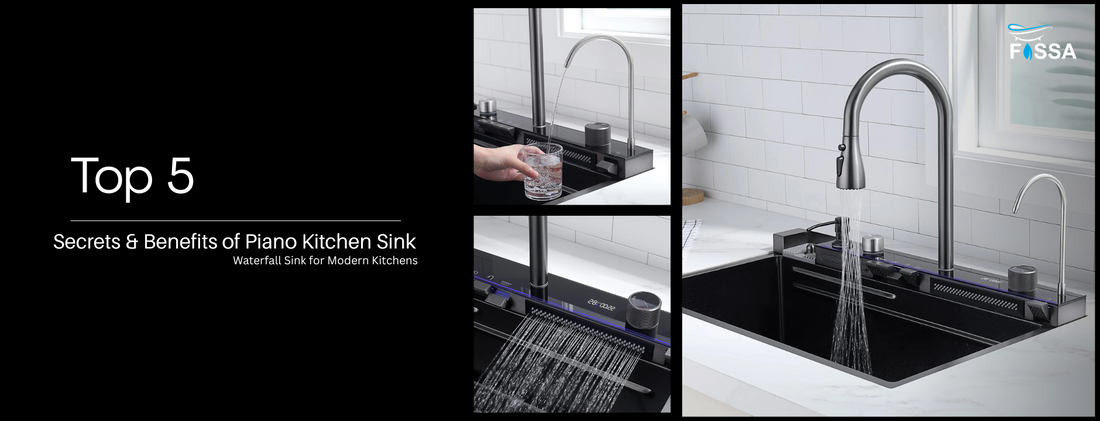 Top 5 Secrets & Benefits of Piano Kitchen Sink | Waterfall Sink for Modern Kitchens