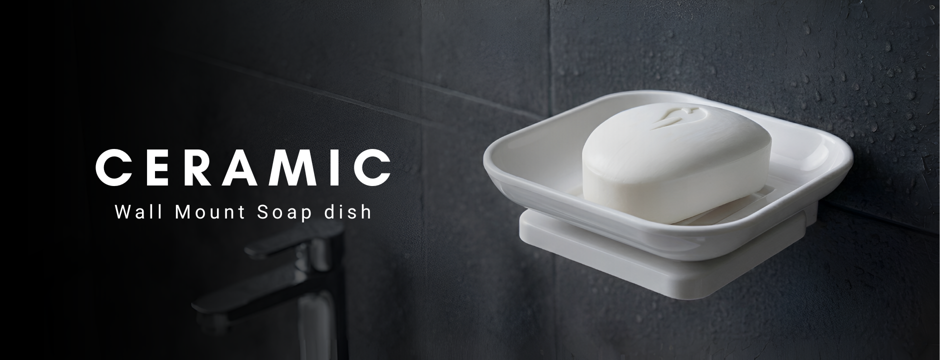 Ceramic White Unbreakable Soap Dish Square Glossy Finish (RW-111)