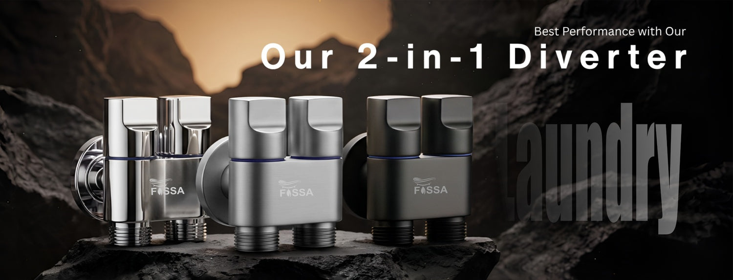 Diverter Laundry Faucet, 2 in 1 Stainless Steel Silver For Use multi Purpose