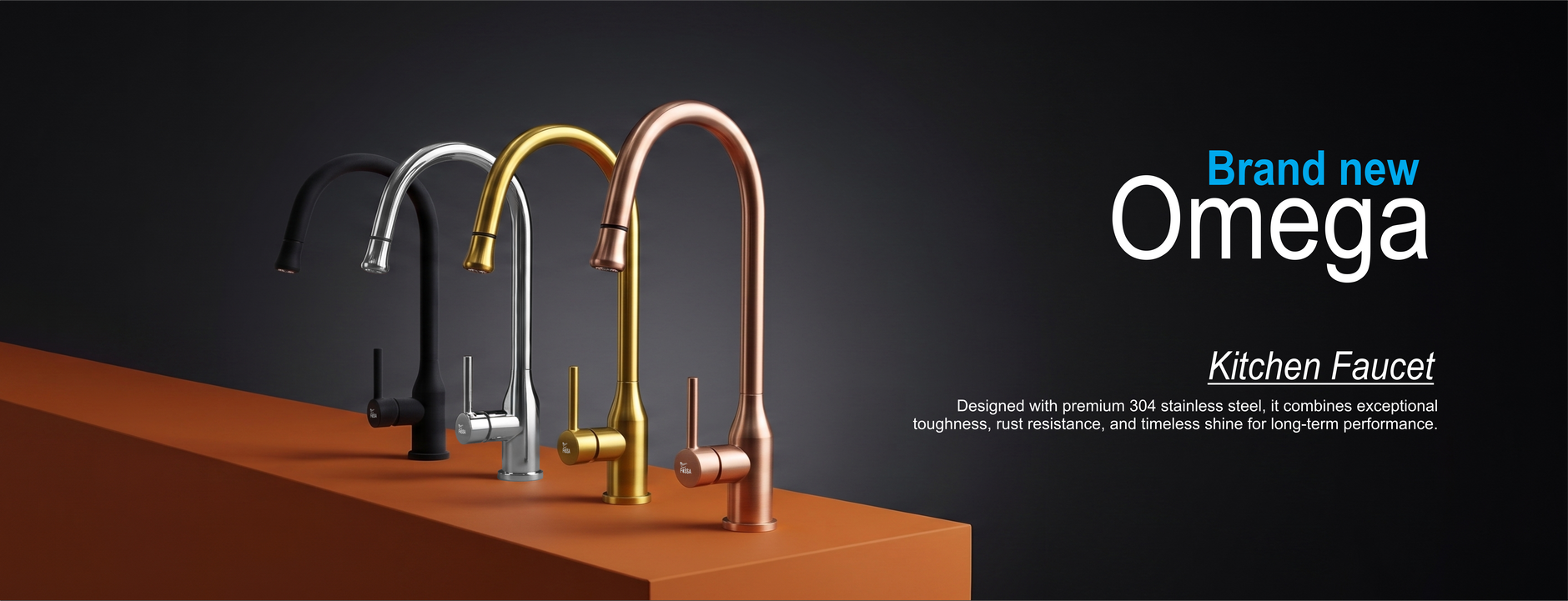 FOSSA Omega Pull-Out Kitchen Faucet with Dual Flow