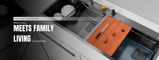 The Waterfall Double Bowl Sink – Where Luxury Meets Family Living in Your Kitchen - Fossa Home