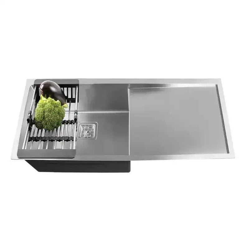 Handmade Single Bowl With Drain Board 304