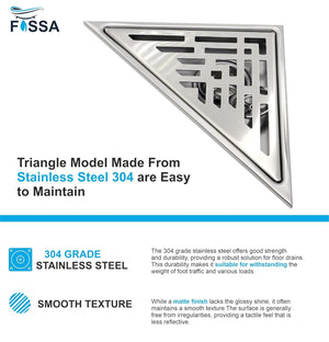 Sleek Shine 304 Grade Stainless Steel Floor Drain