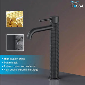 12 inch black wash basin mixer hot and cold brass bathroom tap