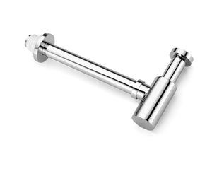 Sleek Silver Bottle Trap for Modern Bathrooms