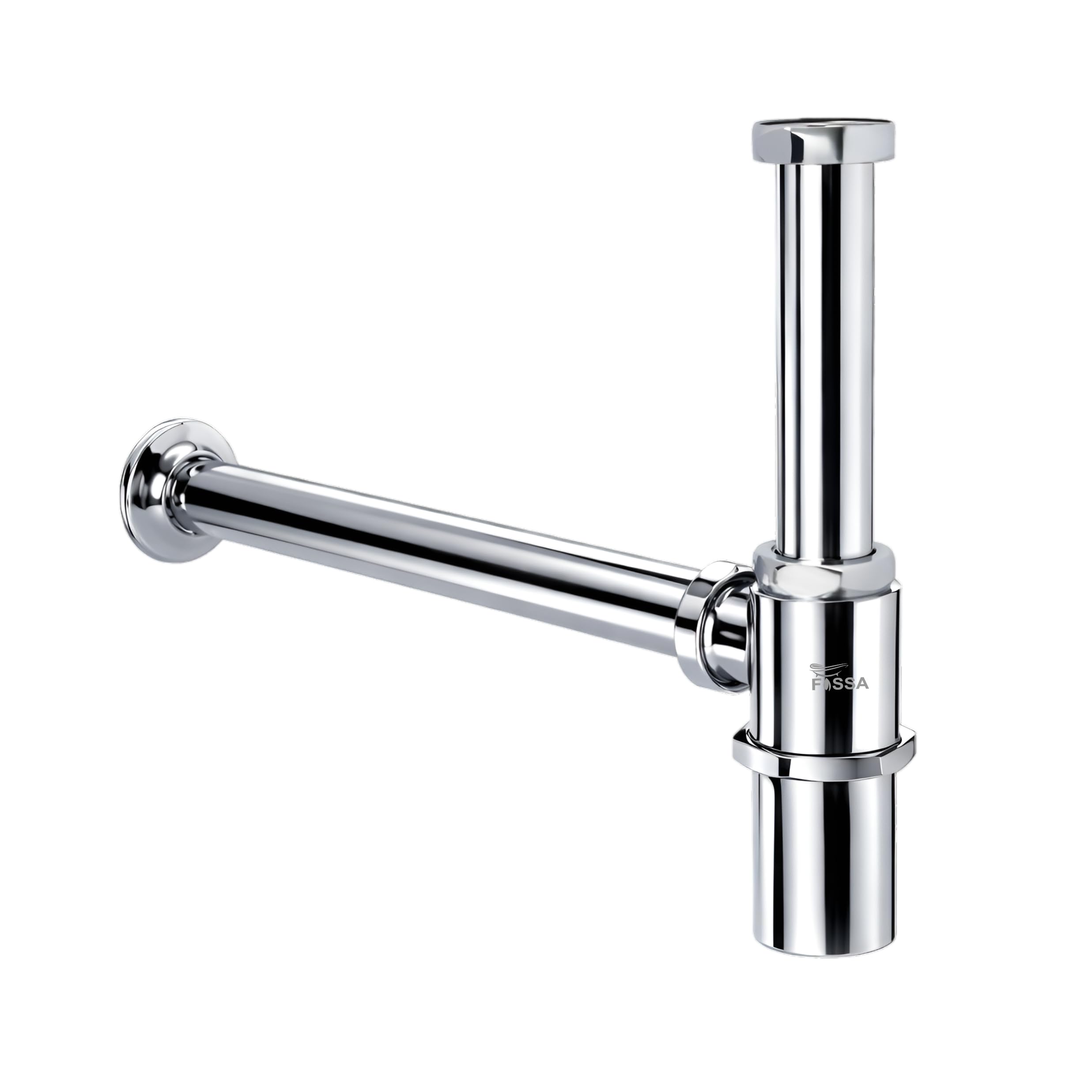 12 inch Zibon Brass Silver Bottle Trap with Flange