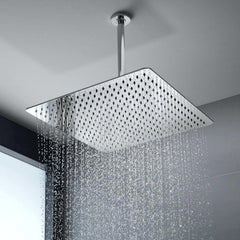 Fossa 16"x1 6" Rain Shower - Fossa Square High Pressure Shower Head Made of 304 Stainless Steel( shower head only )