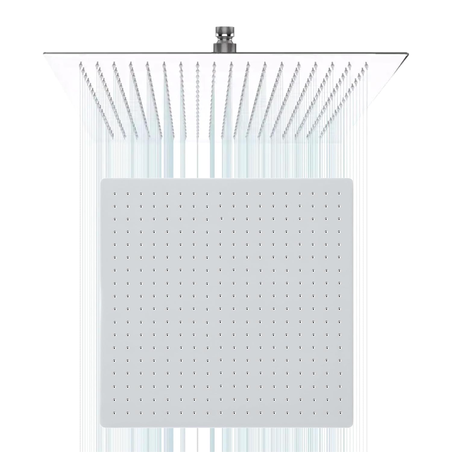 Ultra (16x16 Inches) 304- Grade Stainless Steel Chrome Finish Overhead Shower Without Arm