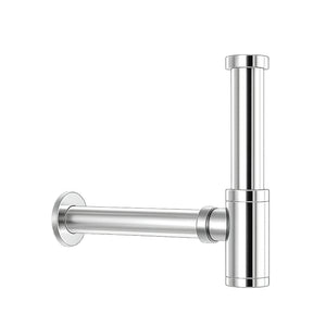 12 inch Stainless Steel Silver Bottle Trap with Flange - Fossa Home 