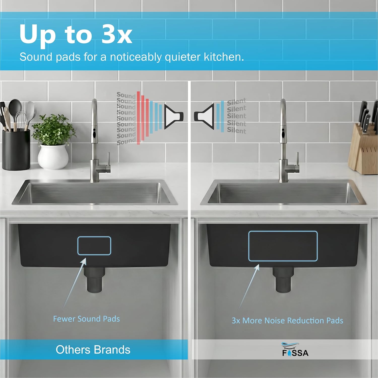 304 stainless steel, 24x18x09 inch, square coupling, tap hole included.