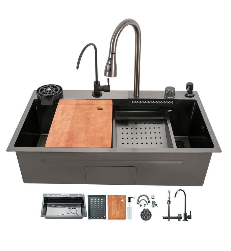 Waterfall Single Bowl Kitchen Sink 304