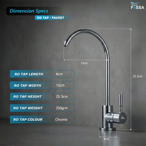 RO Tap/Faucet Premium Stainless Steel Chrome - Fossa Home 