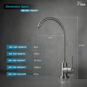RO Tap/Faucet Premium Stainless Steel Silver - Fossa Home 